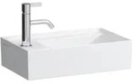 LAUFEN Kartell Handwaschbecken 28 x 46 cm mit 1 Hahnloch, Armaturenbank links