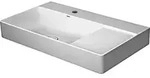 Duravit DuraSquare Waschtisch asymmetrisch mit 1 Hahnloch 80 x 47 cm, Becken...