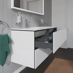 Duravit L-Cube Waschtischunterbau wandh&auml;ngend mit 4 Ausz&uuml;gen, 129 x 48,1 cm,
