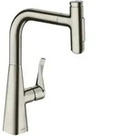 hansgrohe Metris Select M71 Einhebel-K&uuml;chenmischer 240, Ausziehbrause, 2jet,