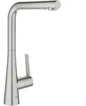 GROHE Zedra Einhand-Sp&uuml;ltischbatterie 32553002, K&uuml;chenarmaturen, supersteel