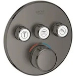 GROHE Grohtherm SmartControl Thermostat Fertigmontageset mit 3 Absperrventilen, runde