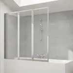 H&Uuml;PPE Combinett 2 Badewannenabtrennung 3-teilig Kunstglas 140 cm AC0401087264,
