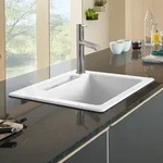 Villeroy & Boch Siluet 50 S Einbausp&uuml;le, Ablaufgarnitur mit Handbet&auml;tigung,
