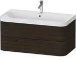 Duravit Happy D.2 Plus c-shaped Waschtisch mit 1 Hahnloch, mit Unterschrank,...
