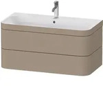 Duravit Happy D.2 Plus c-bonded Waschtisch mit 1 Hahnloch, mit Unterschrank 97,5 x 49