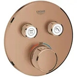 GROHE Grohtherm SmartControl Thermostat Fertigmontageset mit 2 Absperrventilen, runde