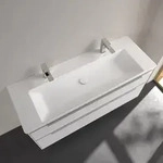 Villeroy & Boch Subway 3.0 Schrankwaschtisch 130 cm, mit 2 Hahnl&ouml;chern, ohne