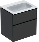 Geberit iCon Set M&ouml;belwaschtisch 60 cm schmaler Rand, mit Unterschrank, 2 Schubladen