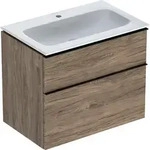 Geberit iCon Set M&ouml;belwaschtisch 75 cm schmaler Rand, mit Unterschrank, 2 Schubladen