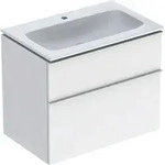 Geberit iCon Set M&ouml;belwaschtisch 75 cm schmaler Rand, mit Unterschrank, 2 Schubladen