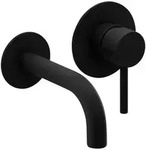 Herzbach DEEP BLACK Waschtisch-Unterputzbatterie Farbset, Ausladung 16 cm,