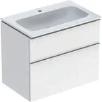 Geberit iCon Set M&ouml;belwaschtisch 75 cm schmaler Rand, mit Unterschrank, 2 Schubladen