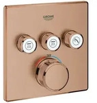 GROHE Grohtherm SmartControl Thermostat Fertigmontageset mit 3 Absperrventilen,
