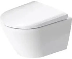 Duravit D-Neo Wand-WC-Set Rimless, Compact-Tiefsp&uuml;ler, mit Durafix, Badkeramik,
