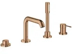 GROHE Essence New 4-Loch Einhand Wannenkombination, Badarmaturen, 19578DA1, warm
