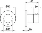 Keuco IXMO Thermostatarmatur UP DN15 Rosette Rund 59553010001, Badarmaturen, bronze