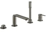 GROHE Lineare New 4-Loch Einhand-Wannenkombination, Badarmaturen, hard graphite