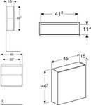 Geberit iCon H&auml;ngeschrank quadratisch, mit einer T&uuml;r 502.319.01.1, Badm&ouml;bel,