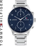 Tommy Hilfiger Multifunktionsuhr Casual f&uuml;r Herren aus Edelstahl silber