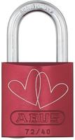 ABUS Aluminium-Vorhangschloss 72/40 rot LoveLock 3 09743