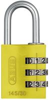 ABUS Aluminium Zahlenschloss 145/30 gelb 46618