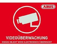 ABUS Warnaufkleber Video -D- 148x105mm - AU1420