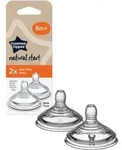 Tommee Tippee Natural Start Anti-Colic Teat Trinksauger Fast Flow 6 m+ 2 St.