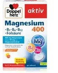 Doppelherz Magnesium 400 + B1 + B6 + B12 + Fols&auml;ure Brausetabletten tr&auml;gt zur