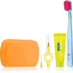 Curaprox Travel Set Kosmetik-Reiseset f&uuml;r Z&auml;hne, Zunge und Zahnfleisch Orange