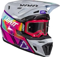 Leatt Motocross-Helm-Kit mit Brille Moto 8.5 V26 M Pinata Teal/Wei&szlig;/Pink/T&uuml;rkis