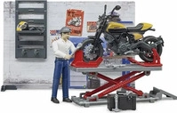 BRUDER Spielwaren + Bruder bworld Motorradwerkstatt Scrambler Ducati Full Throttle