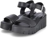 Tamaris Plateausandalen - Gr. 36 - Schwarz - Glattleder