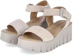 Tamaris Plateausandalen - Gr. 36 - Taupe - Rauleder