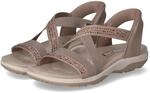 Skechers Sandalen SUMMER SPARKLE - Gr. 36 - Taupe - Textil & Synthetik