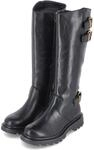 Tamaris Bikerstiefel Schwarz - Gr. 36 - Textil und Synthetik