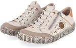 Rieker Slipper - Gr. 36 - Beige - Leder und Synthetik