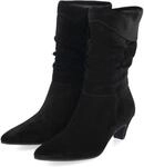 Paul Green Slouchy Boot Stiefeletten Schwarz - Gr. 37 - Echt Leder