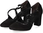 Tamaris Spangenpumps Schwarz - Gr. 36 - Textil und Synthetik