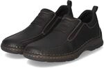 Rieker Slipper Schwarz - Gr. 40 - Leder und Textil
