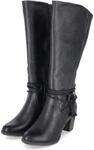 Rieker Stiefel - Gr. 37 - Schwarz - Synthetik / Kunststoff