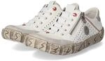 Rieker Slipper - Gr. 36 - Wei&szlig; - Leder und Synthetik