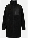 Derbe Damen Fleecejacke Kuschelby Long Schwarz Teddy Glitzer