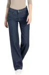 MAC Wide Leg Jeans mit B&uuml;gelfalte in Rinse-Waschung-D38 / L30