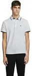 Jack & Jones Poloshirt Epaulos in wei&szlig; in Piqu&eacute;-Qualit&auml;t-L