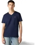 Levis T Shirt Housemark Tee mit V-Neck in Dunkelblau-XS