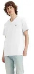 Levis Herren T Shirt Housemark Tee mit V-Neck in Wei&szlig;-XXL