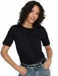 Only Basic T-Shirt Schwarz aus Bio-Baumwolle-XS