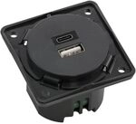 BERKER Integro USB Ladesteckdose USB-A, USB-C anthrazit matt