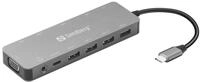 SANDBERG 13-in-1 - Dockingstation - USB-C - VGA, HDMI